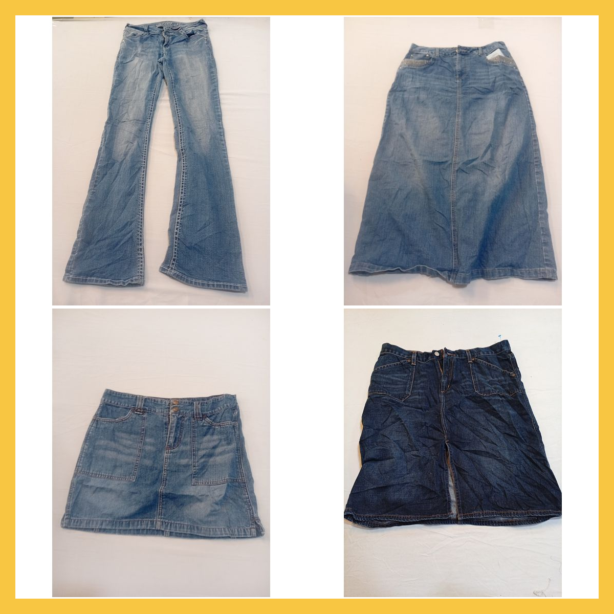 Pacchetto di denim delicatamente usato: 10 pezzi m..