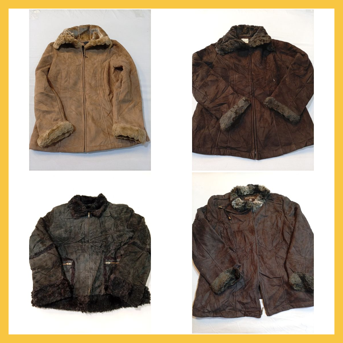 Bundle de vestes en fausse fourrure et en suède de..