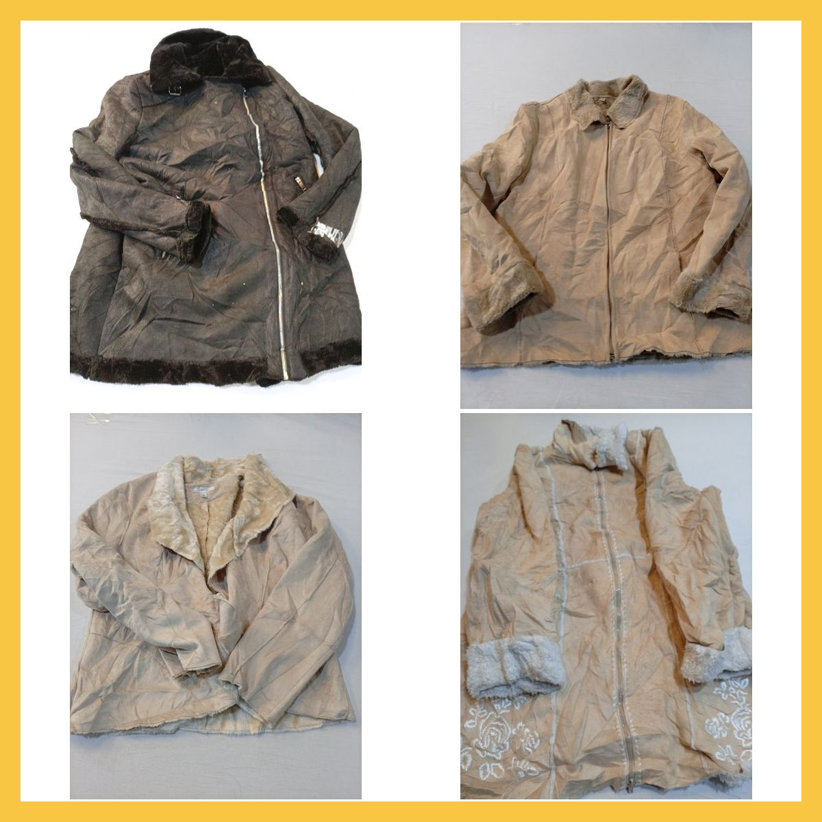 Ensemble de vestes en fourrure et en suedine - For..