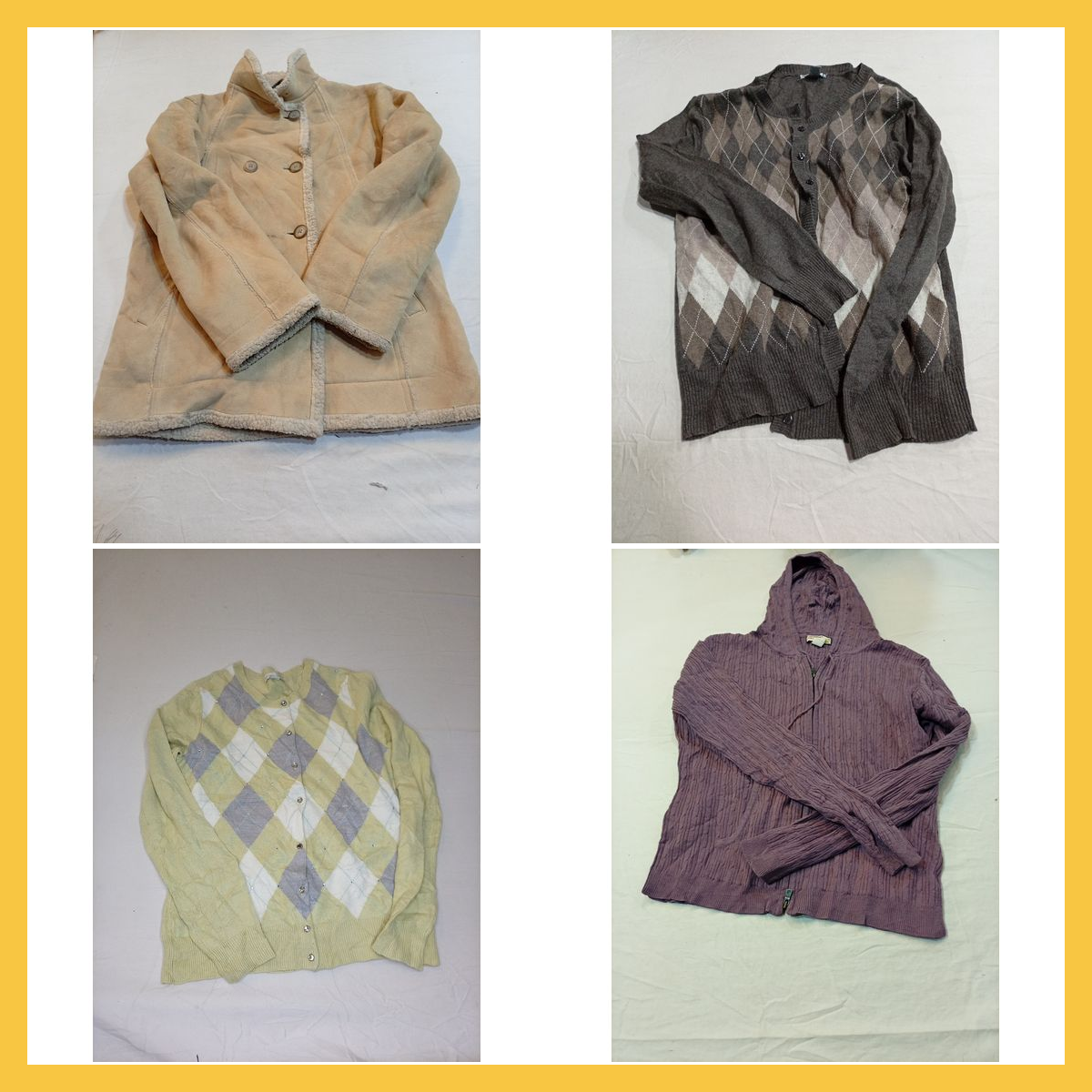 Gap & More Sweater Bundle - 7 Pc Mix Argyle Cardig..