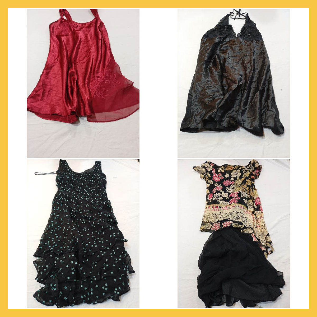 Luxus- & Vintage-Bundle: 7-teiliges Frauenkleider-..