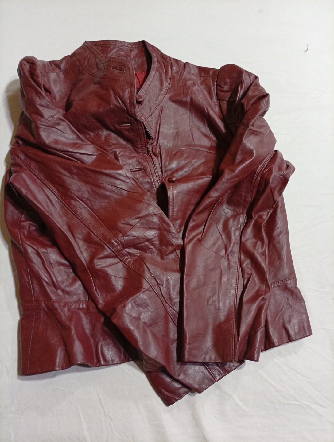 Maroon Leather Jacket