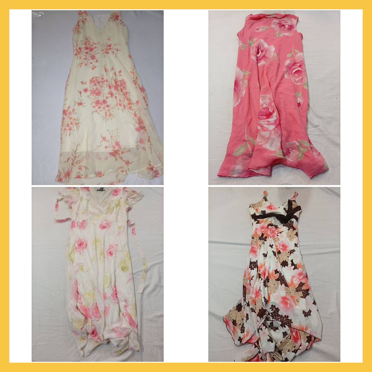 Floral & Satin Dress Bundle - 10 Pc Mix of Midi & ..