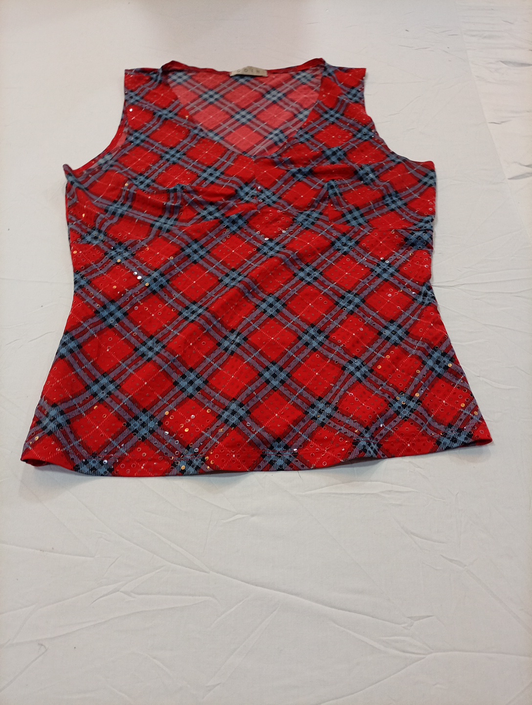 Regata Xadrez Vermelha