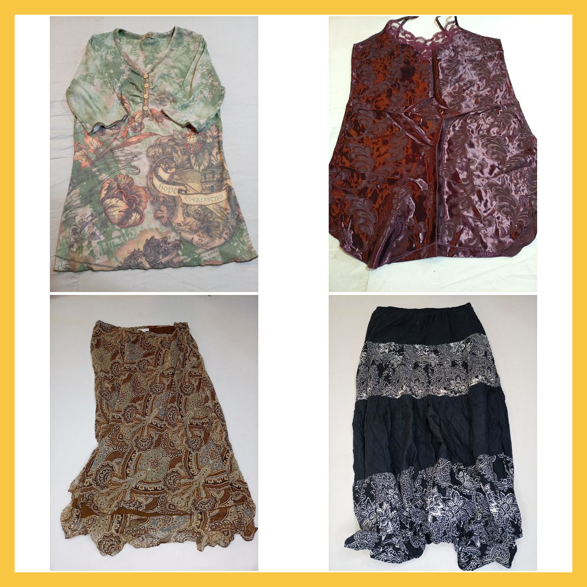 Vintage Bundle: One World Tee, Indelie Lace Top, 5..