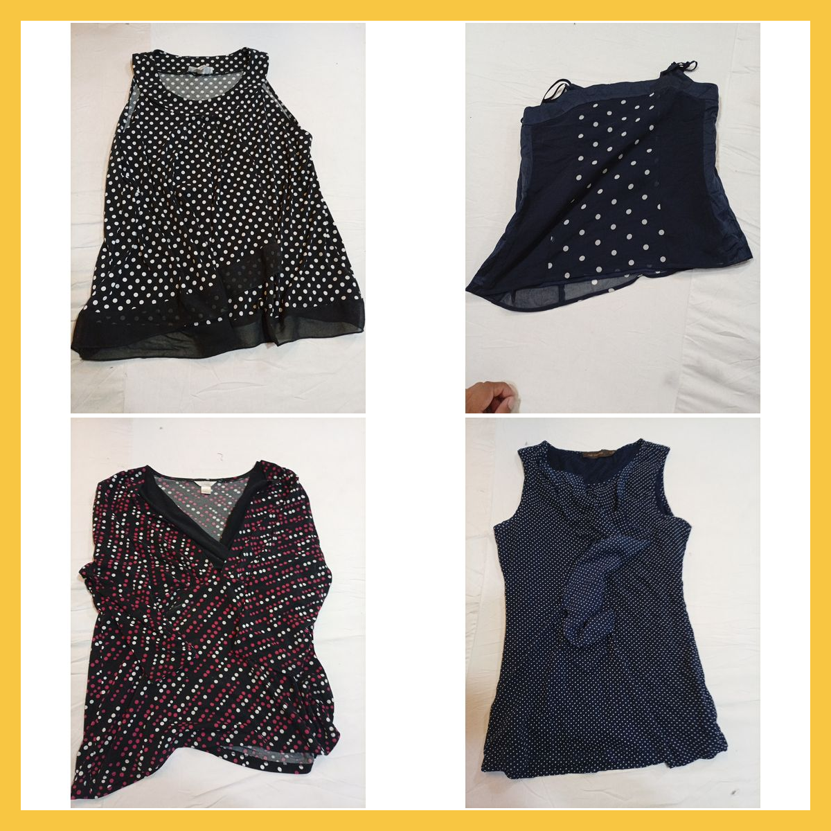 Polka Dot Blouse Bundle: Dressbarn, Banana Republi..