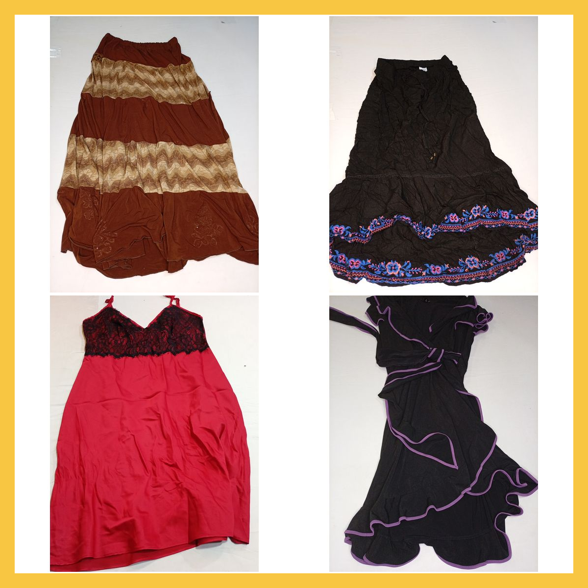 Gently Used Women's Midi Dress & Skirt Bundle - Ta..