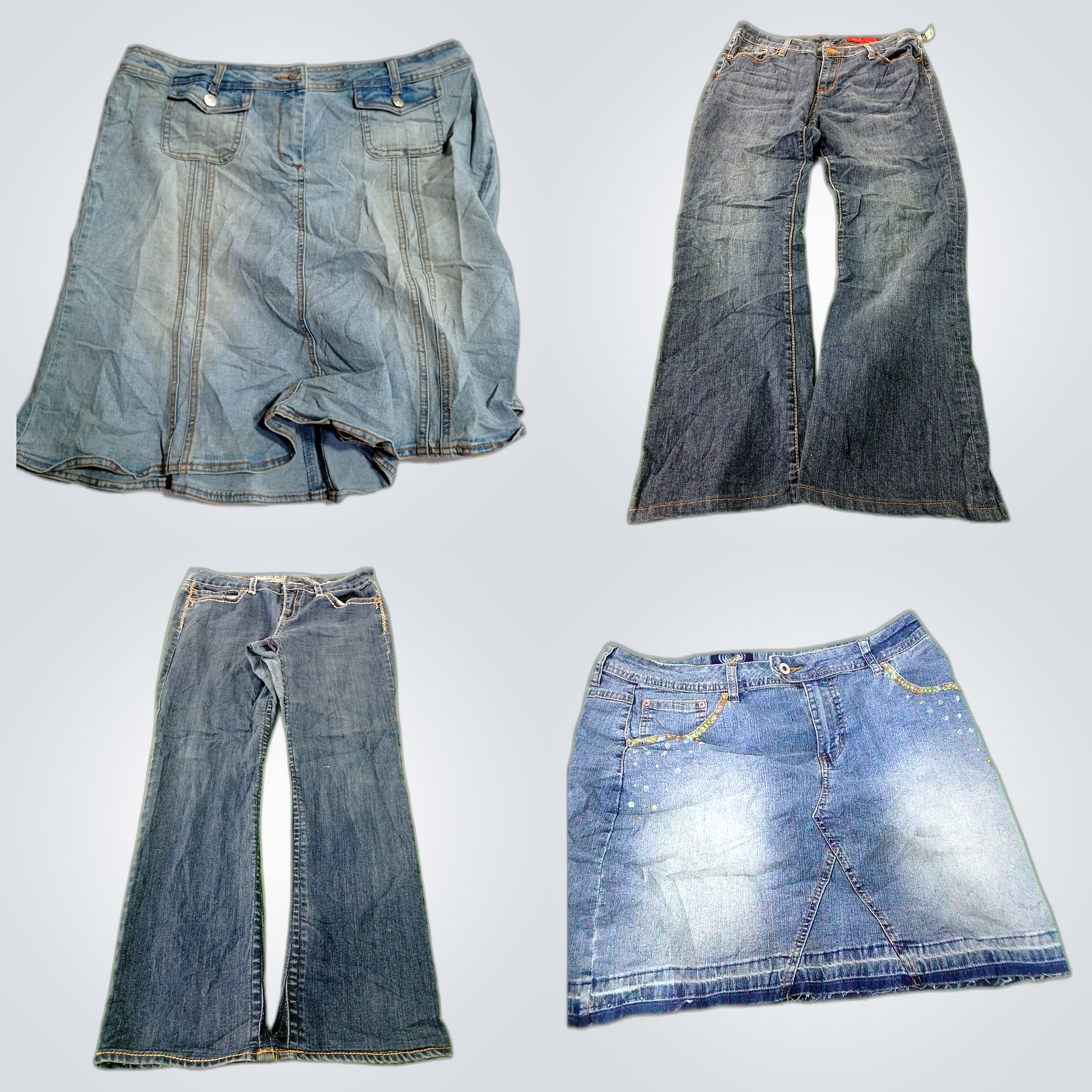 Pacchetto di Jeans a Campana Y2K