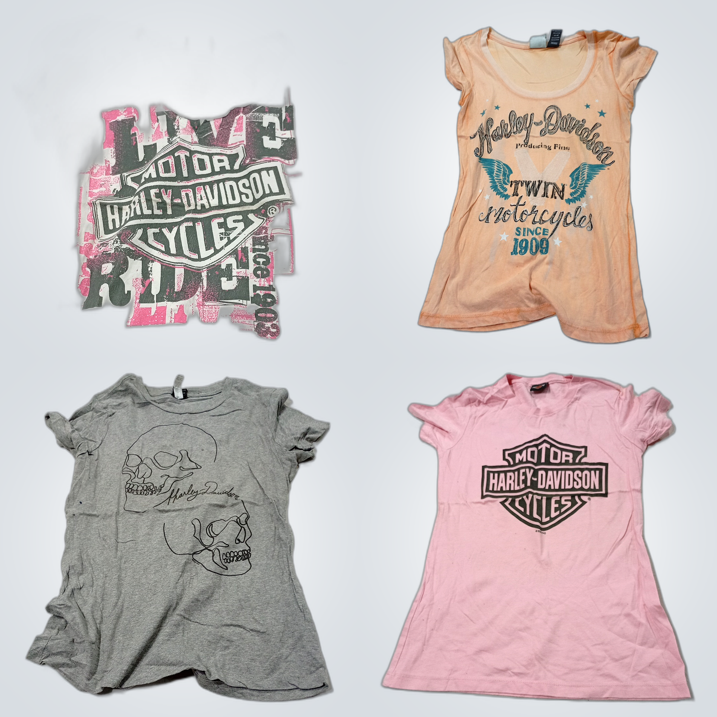 Harley-Davidson T-Shirt Bundle - 10 Pack Printed T..