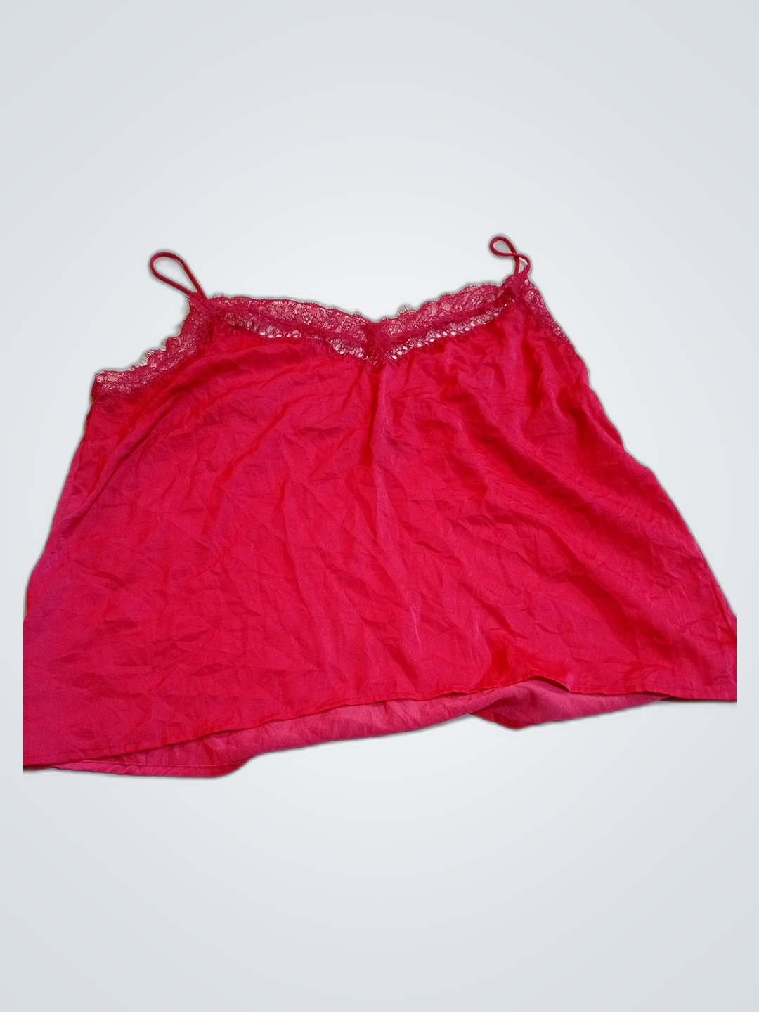 Pink Lace Trim Camisole