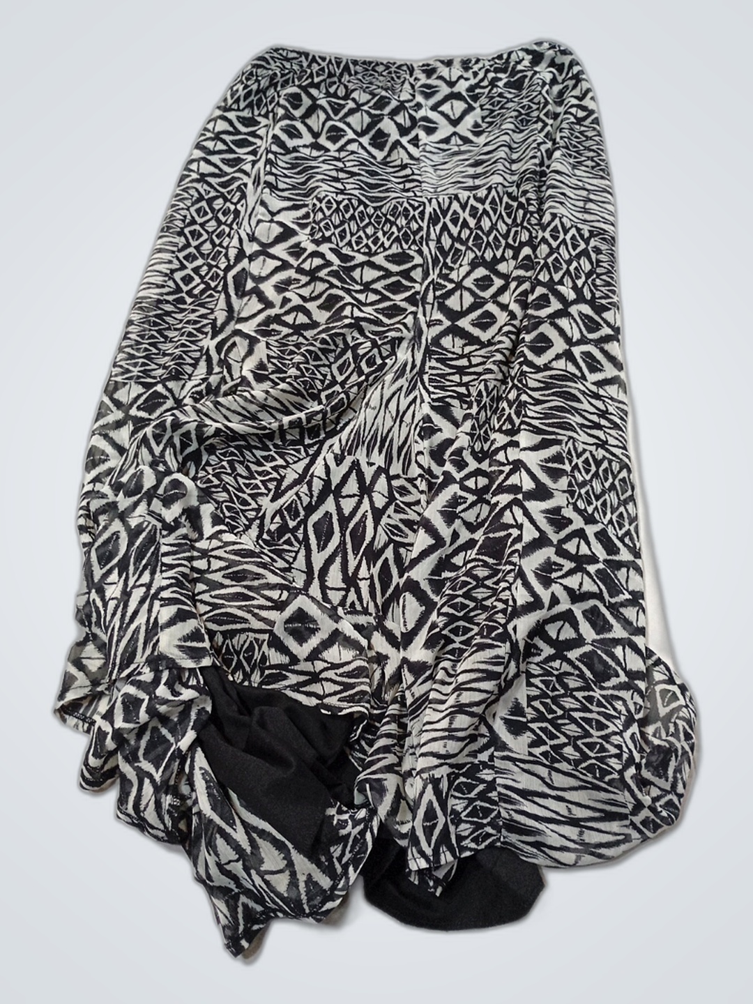 Dressbarn Women's 2X Black and White Skirt