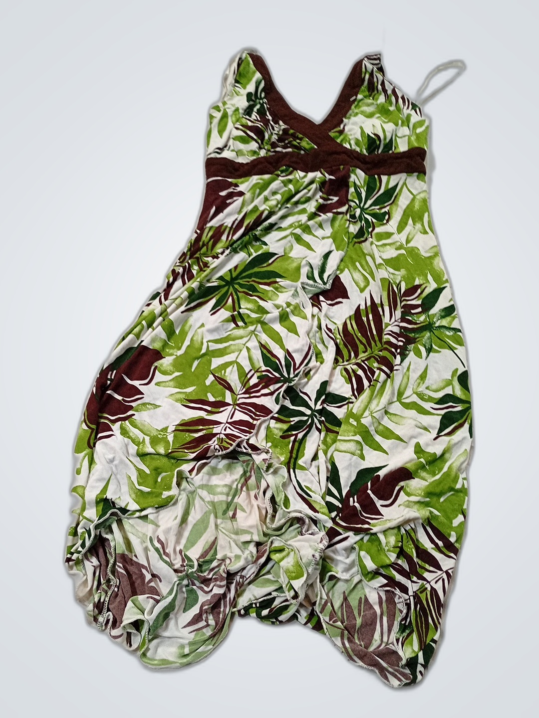 XOXO Collectiven Green Leaf Print Dress