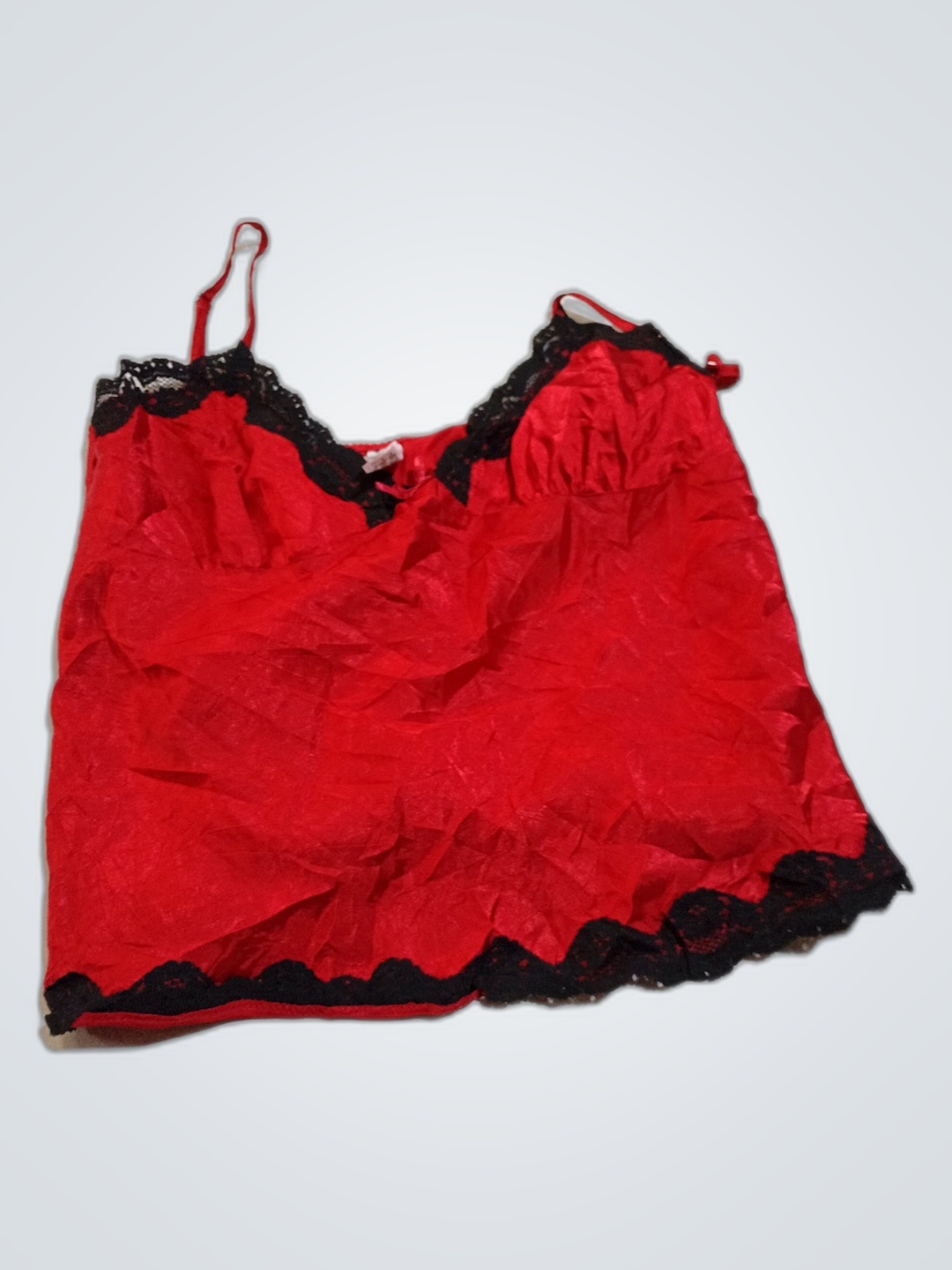 Red Lace-Trimmed Camisole