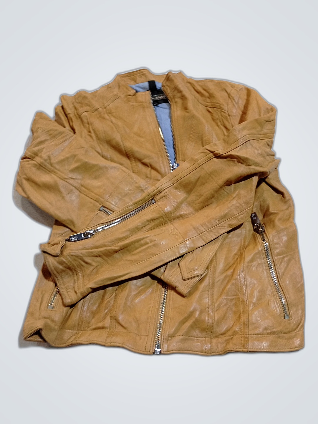 Jaqueta de Couro Caramelo