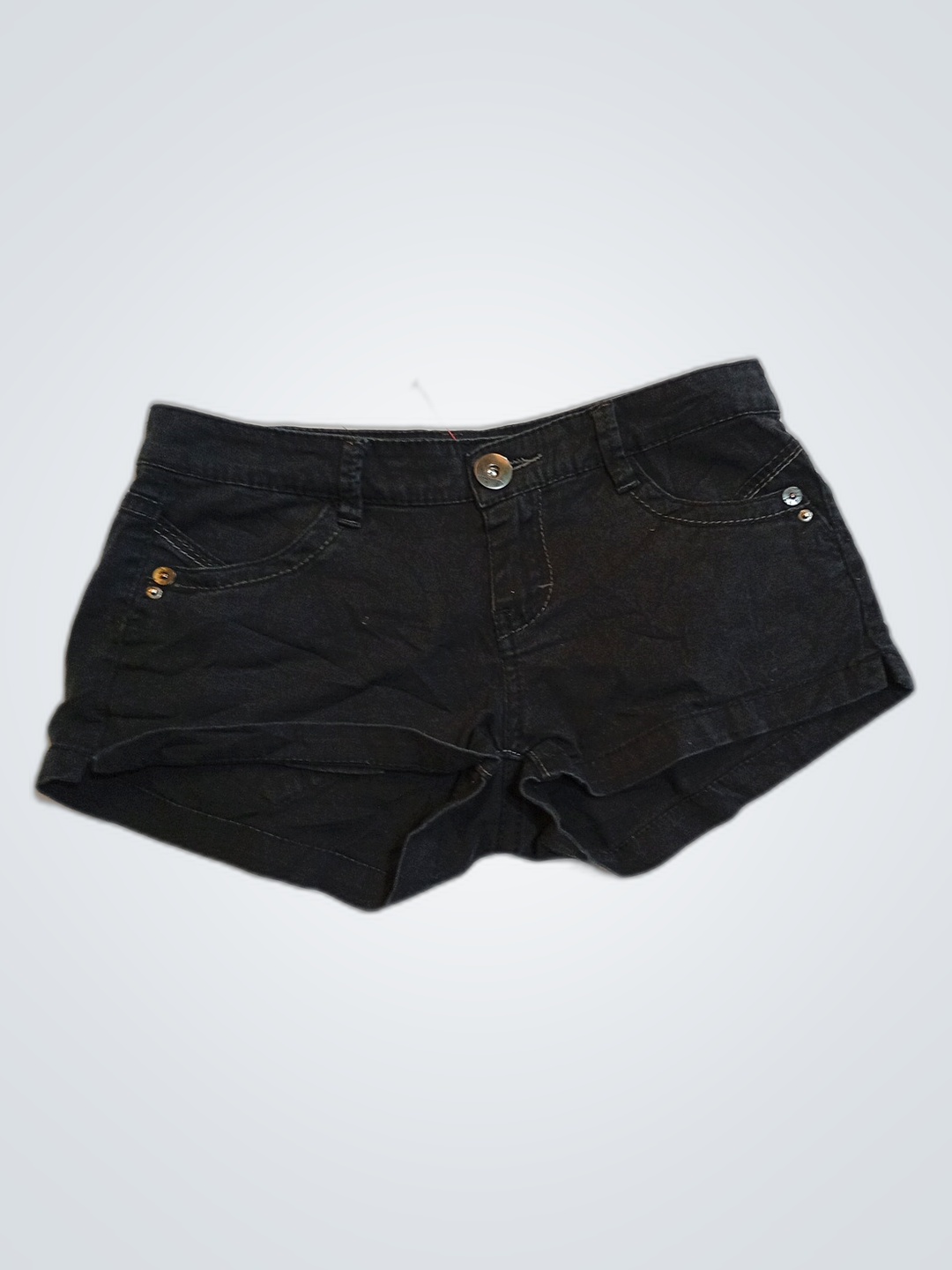 Black Denim Shorts