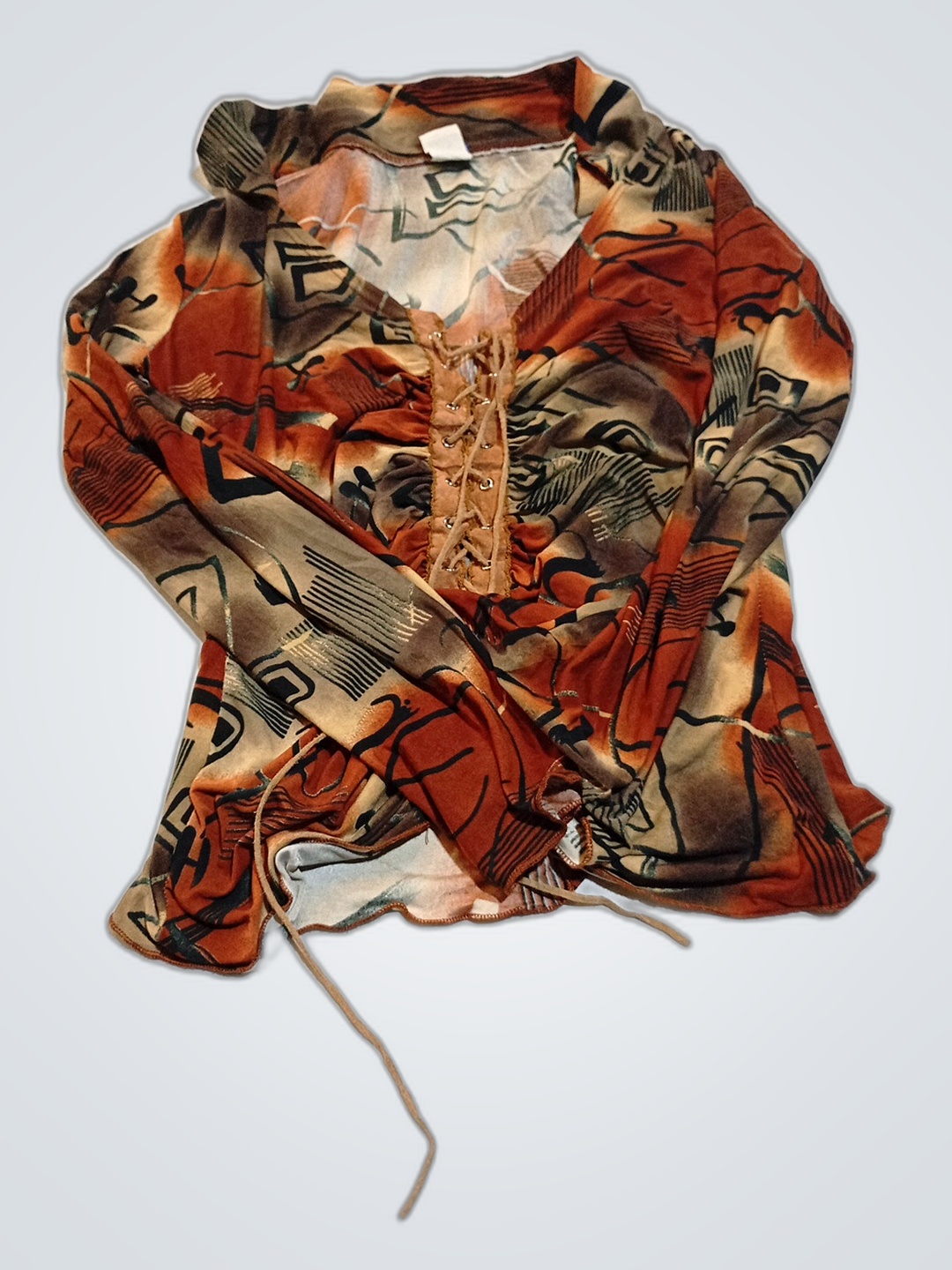 Blouse with Abstract Pattern