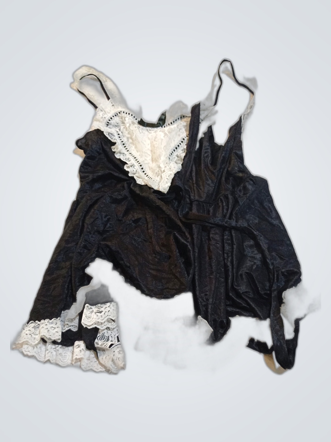 Black Lace Trim Corset