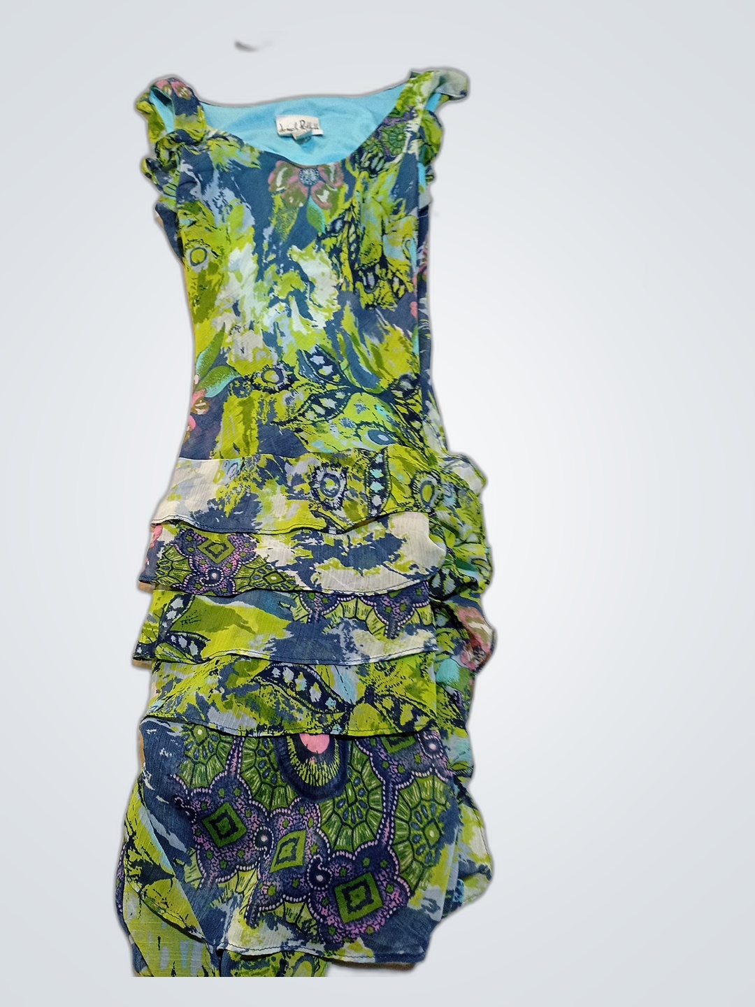 Jovani Floral Ruffled Dress