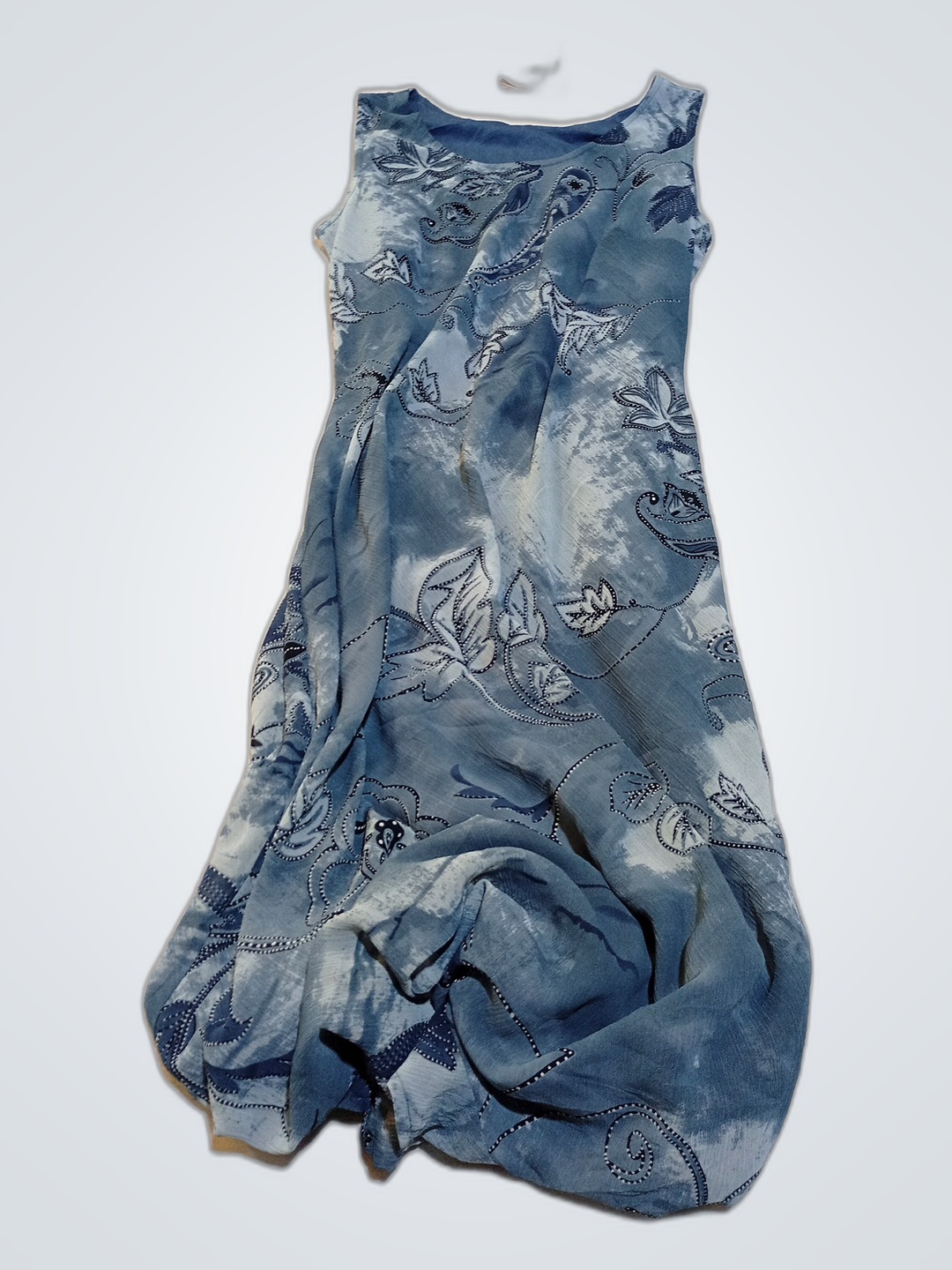 Blue Floral Scarf