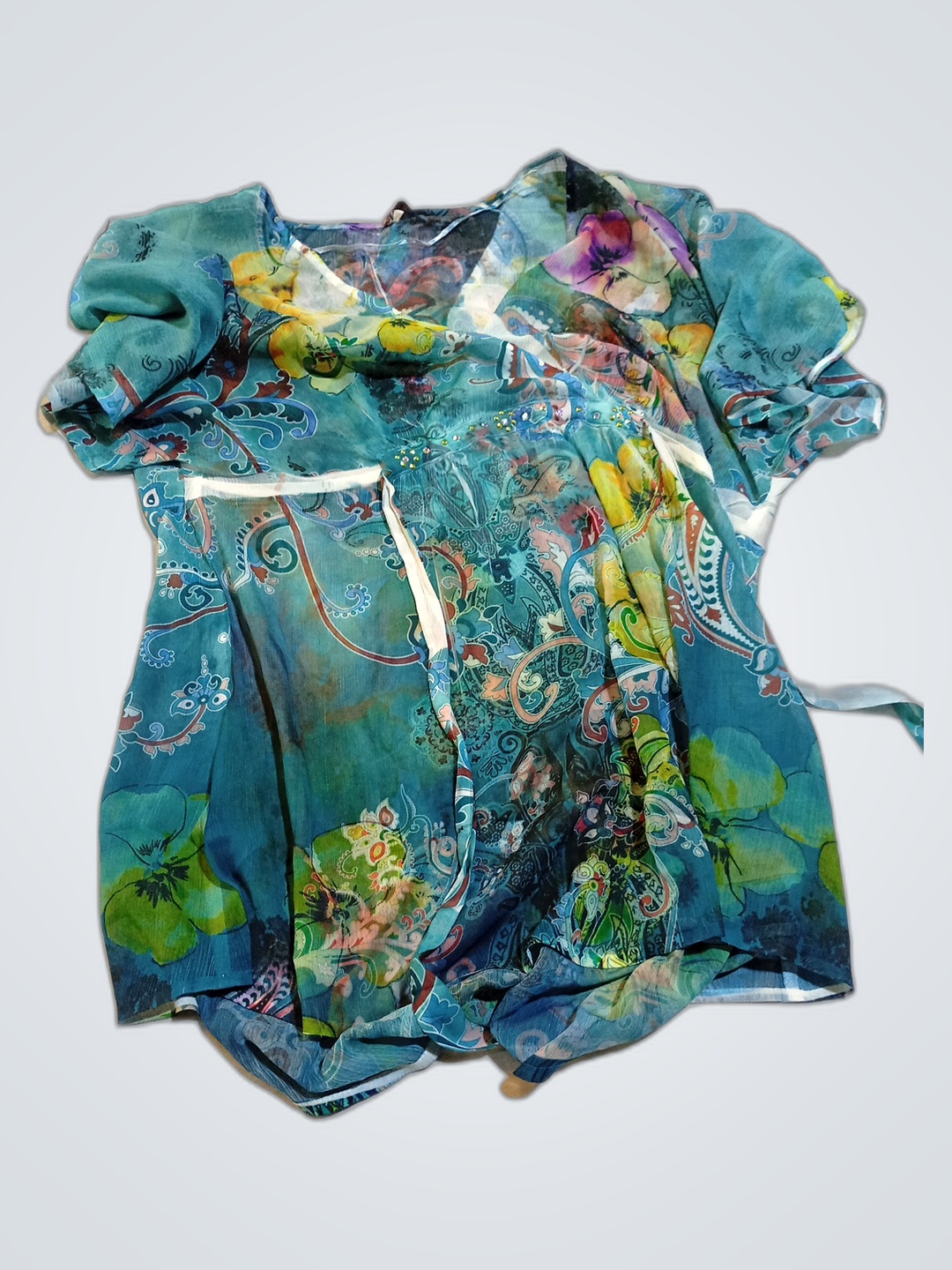Blouse with Floral Pattern