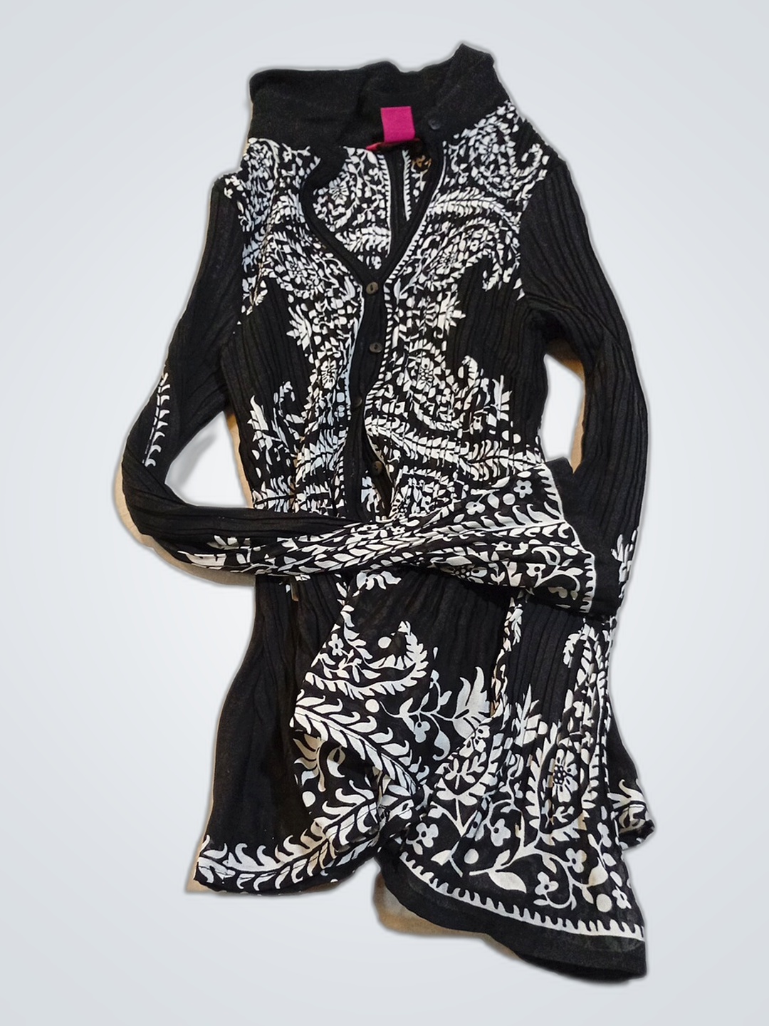 Black and White Floral Dress