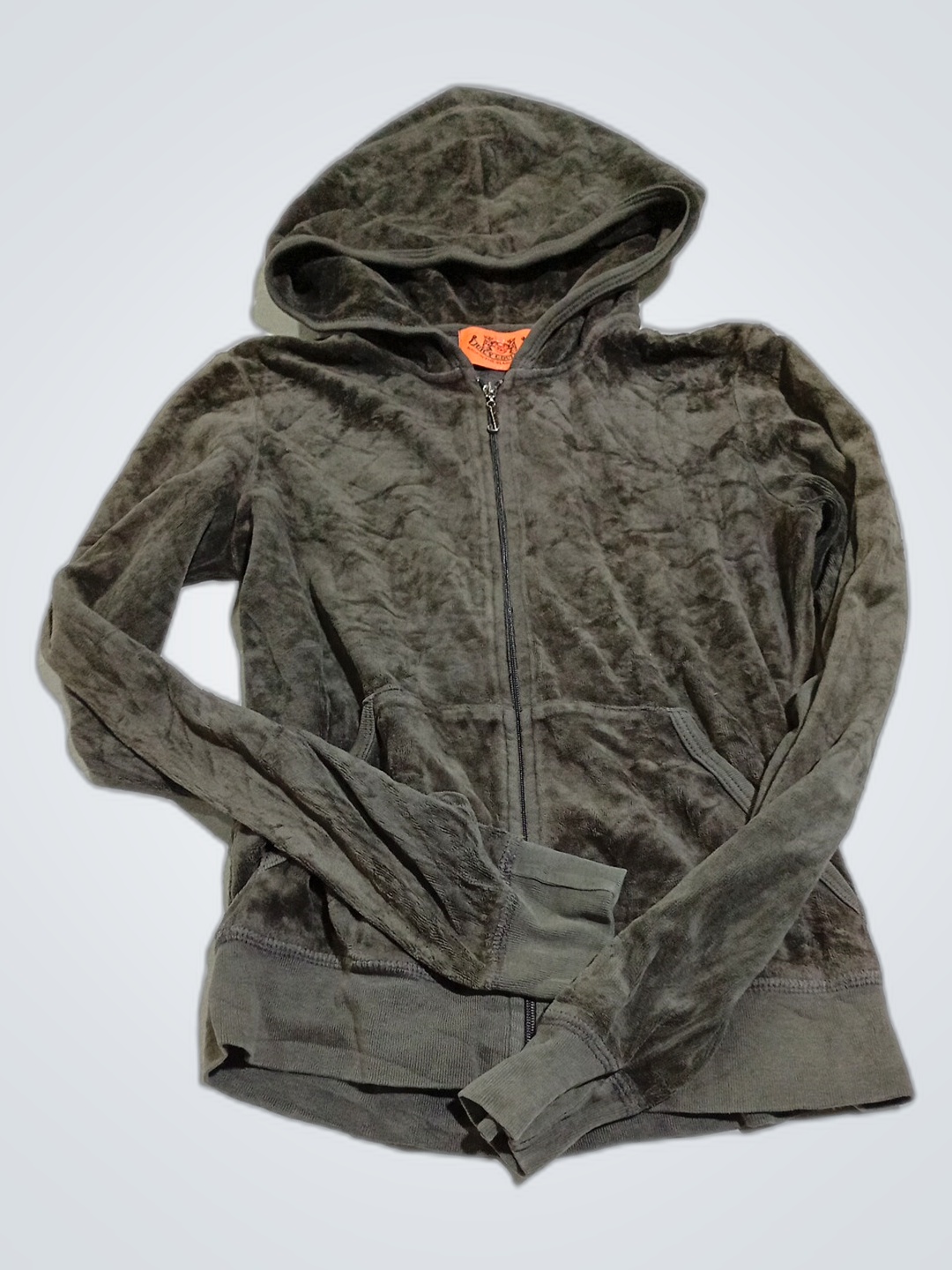 Juicy Couture Gray Velvet Hoodie