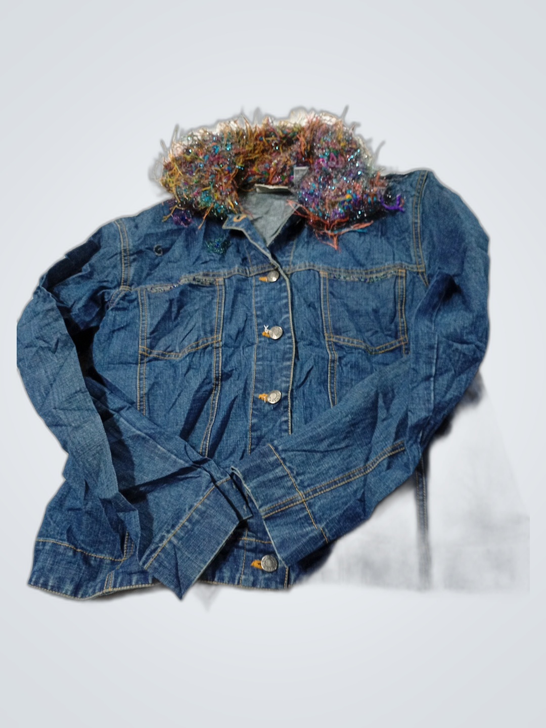 Denim Jacket with Mermaid Design