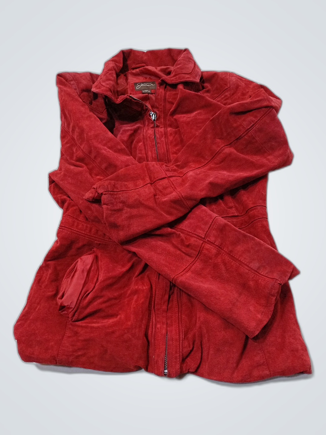 Jessica Red Suede Jacket