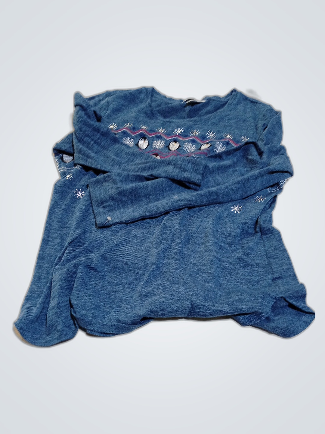 Blue Long Sleeve Top