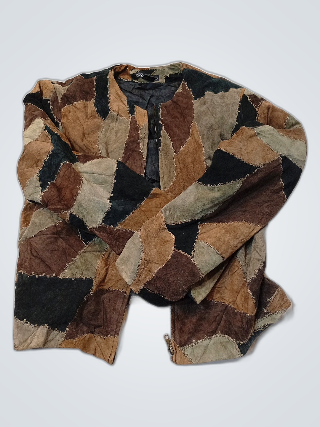 Karen Arnold Leather Patchwork Jacket