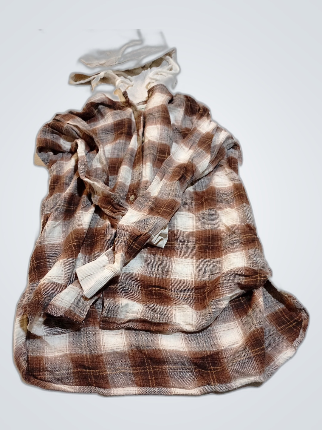 Camicia a quadri marrone