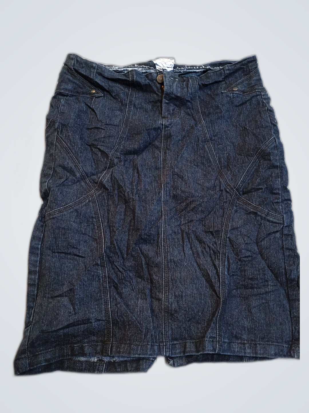 Jupe en denim bleu foncé