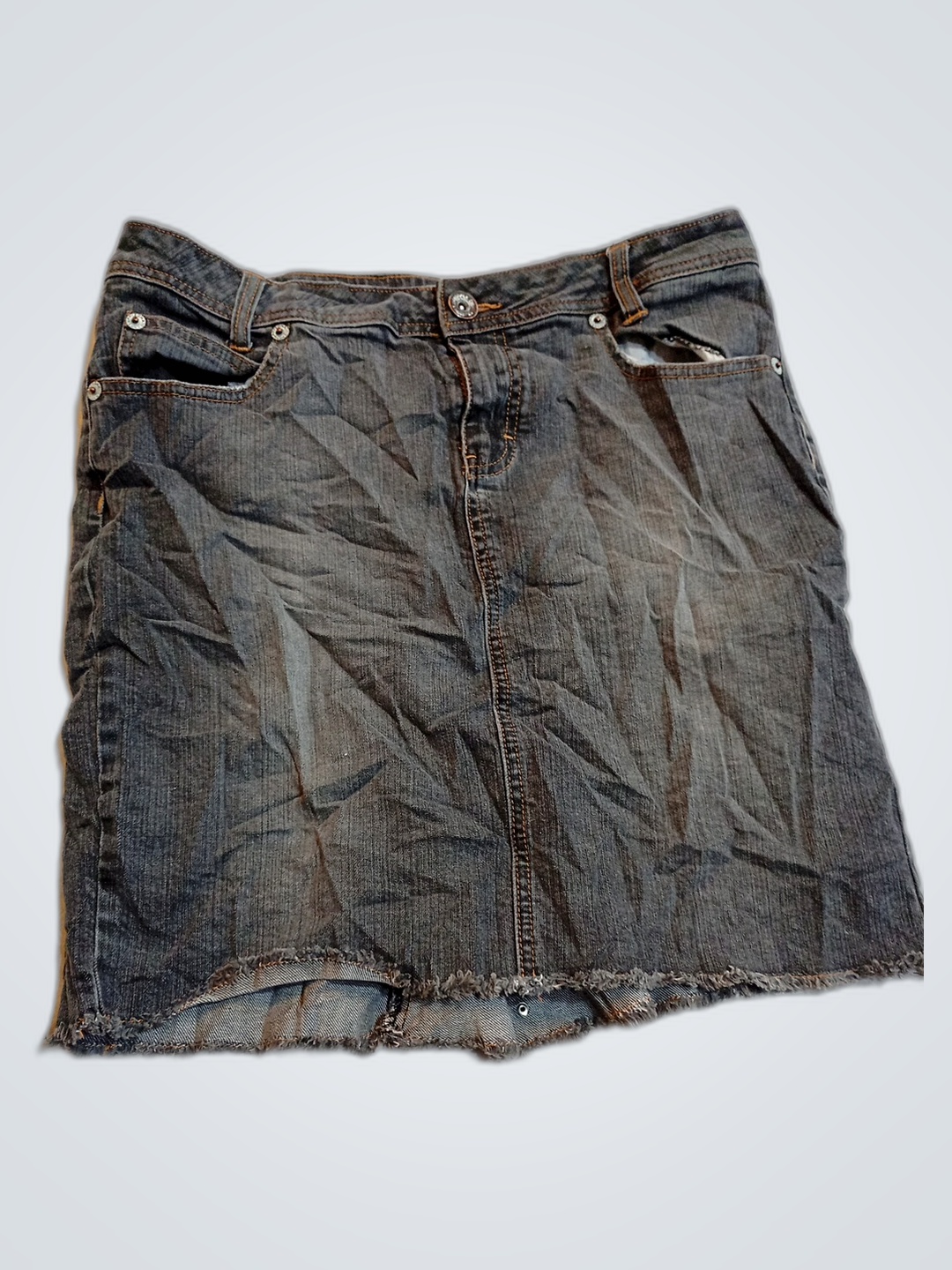 Denim Skirt with Studs