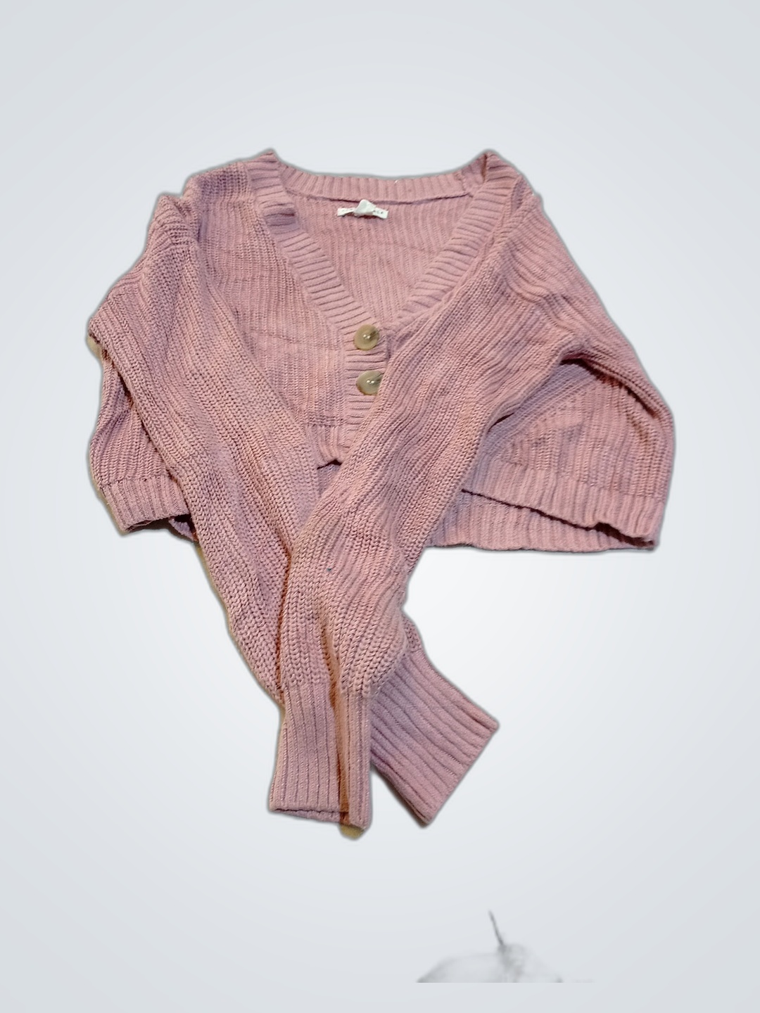 Suéter de Tricô Rosa