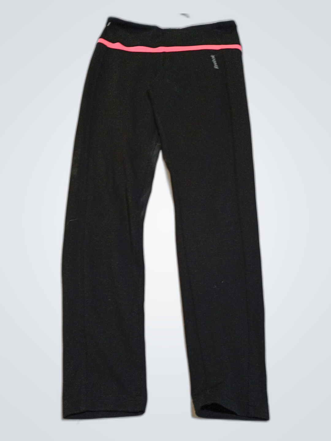 Black Leggings with Pink Stripe