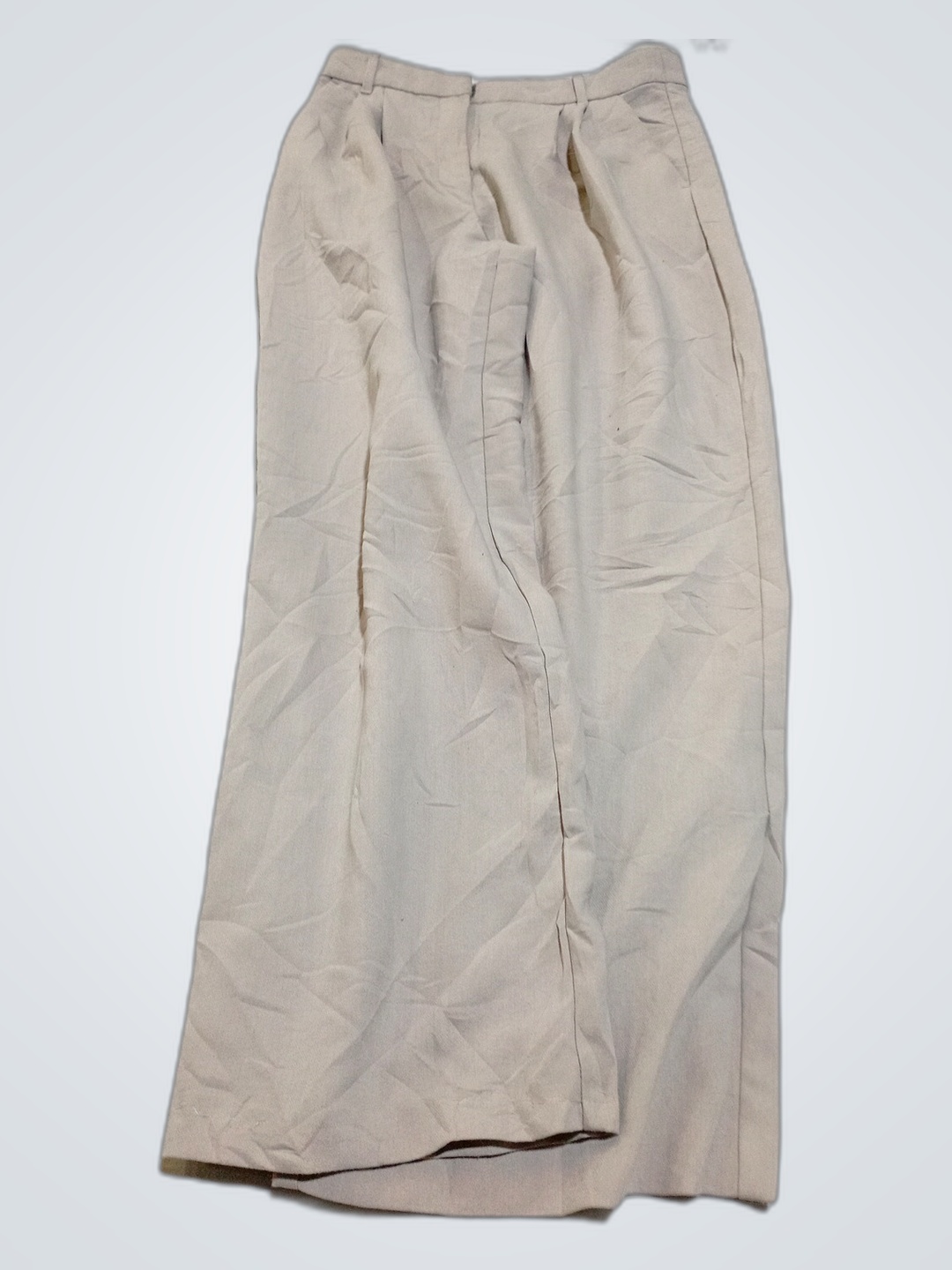 Abercrombie & Fitch Beige Pleated Trousers