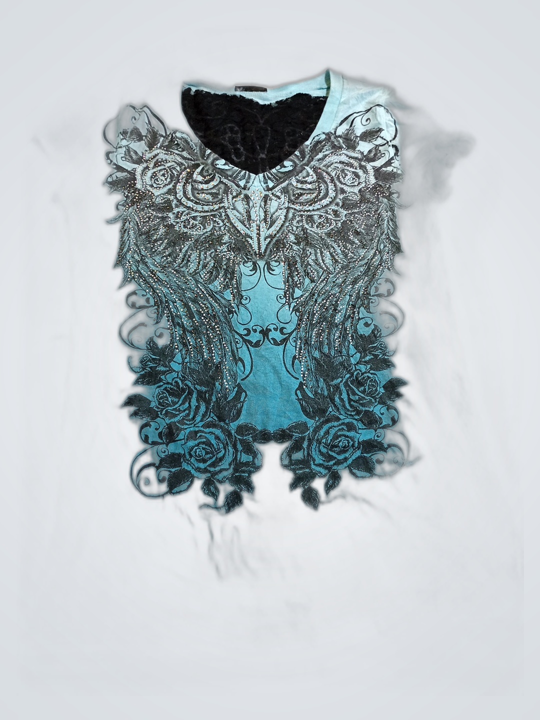 Aeropostale Women's Blue Graphic T-Shirt