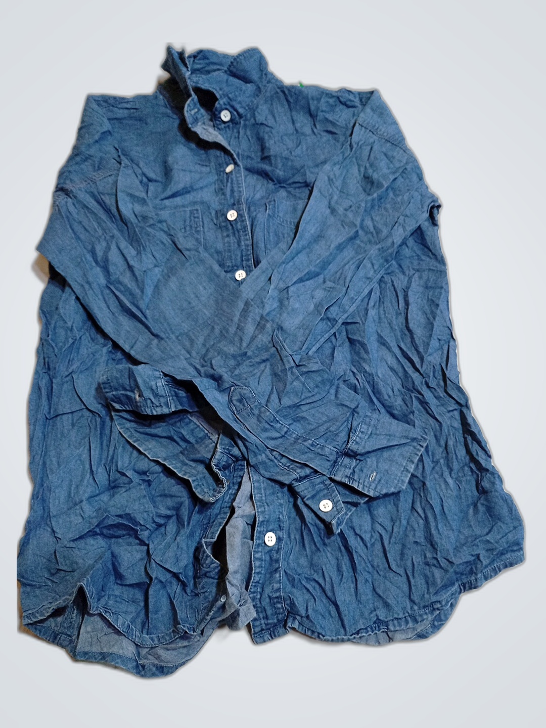 Chemise en denim bleu