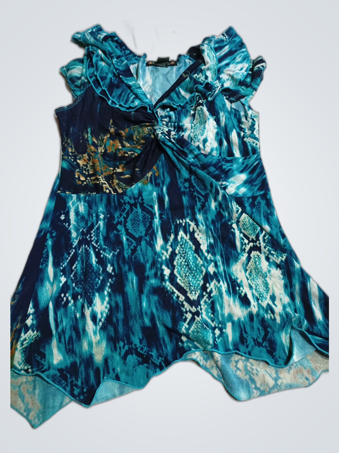 Robe bleu tie-dye