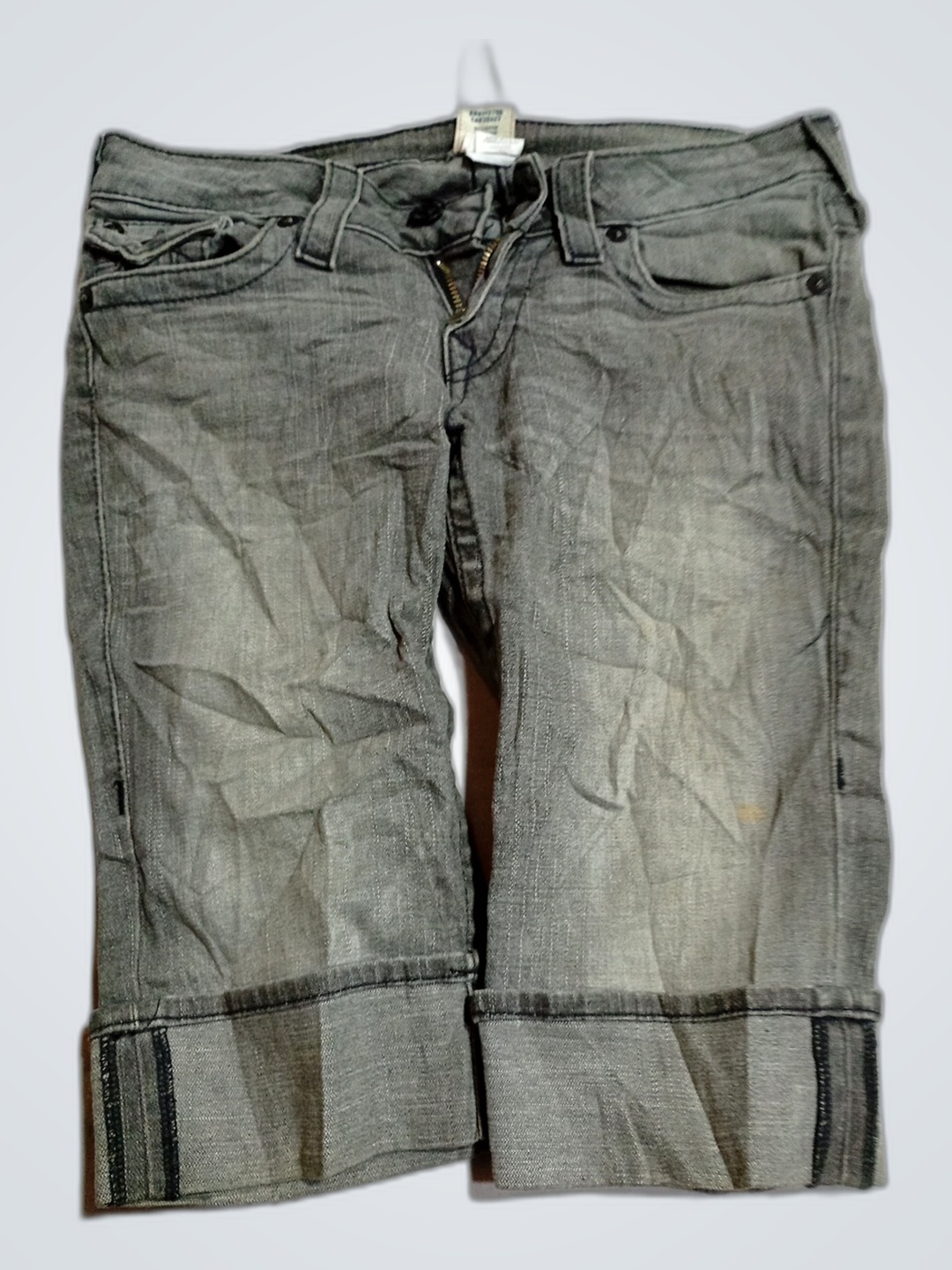 Shorts in denim grigio