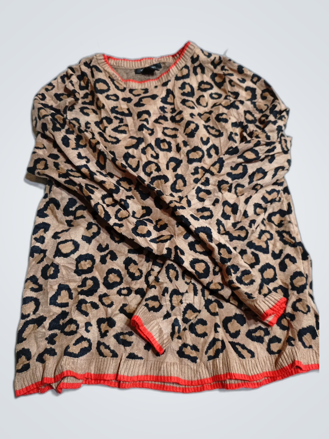 Suéter de Estampa de Leopardo