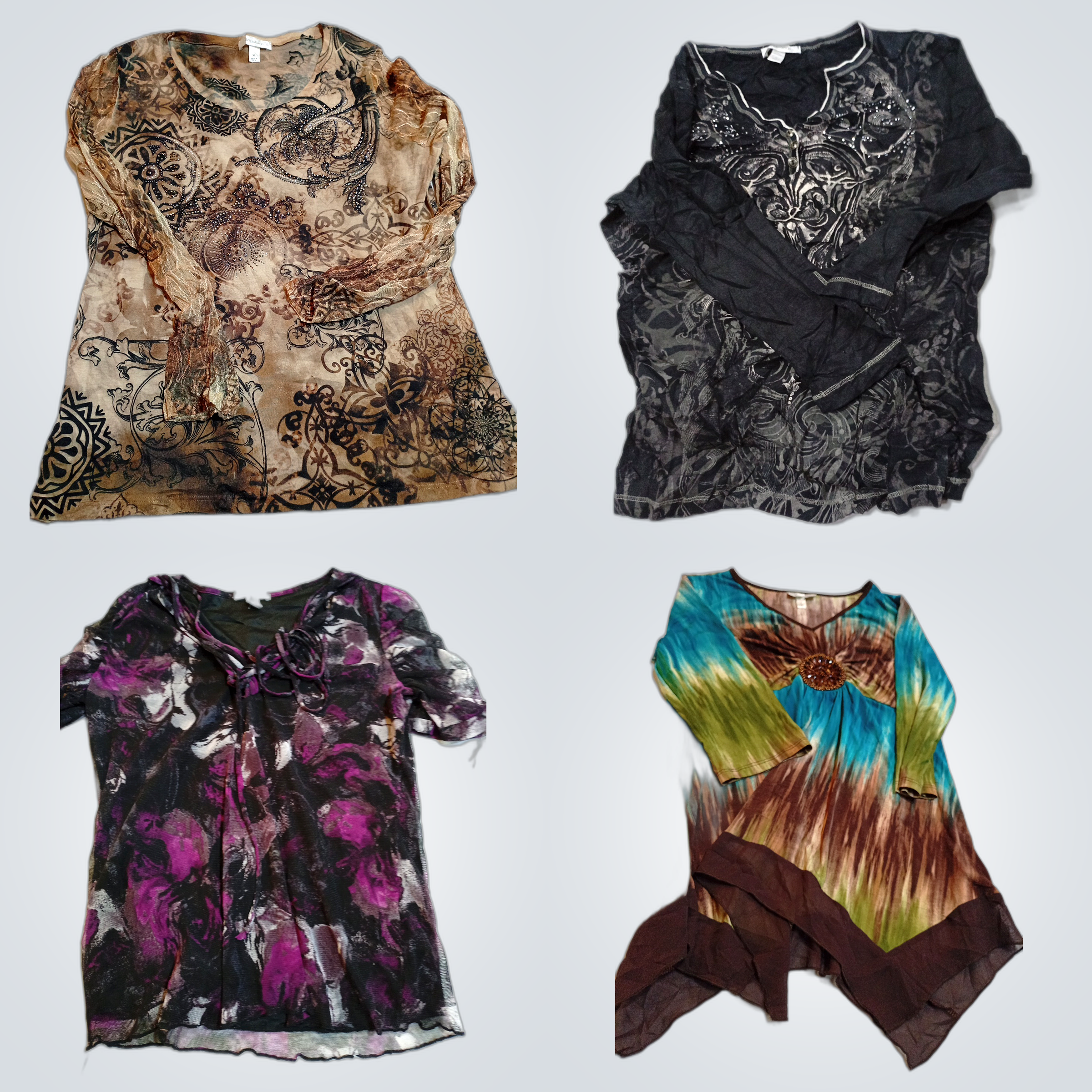 Conjunto de Blusas Impresas y Vestidos Dressbarn 1..