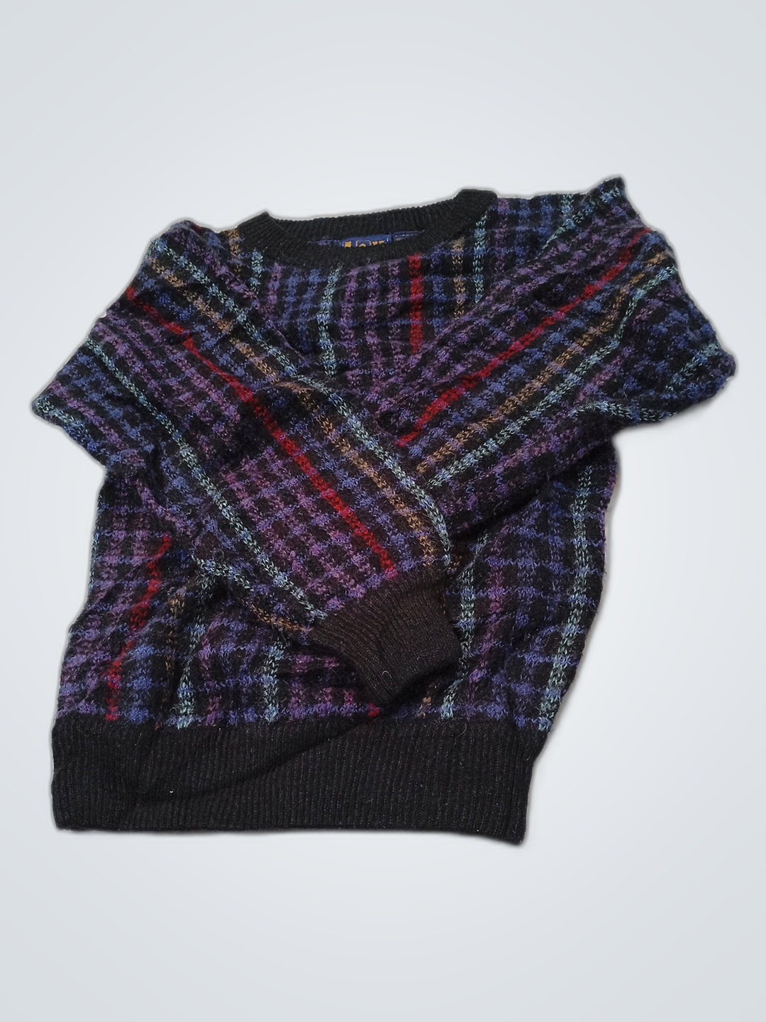 Multicolored Short-Sleeve Sweater