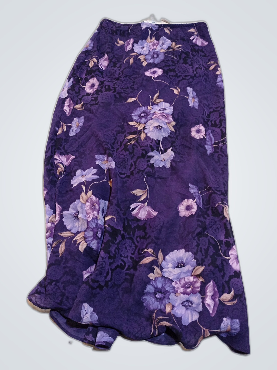 Purple Floral Skirt