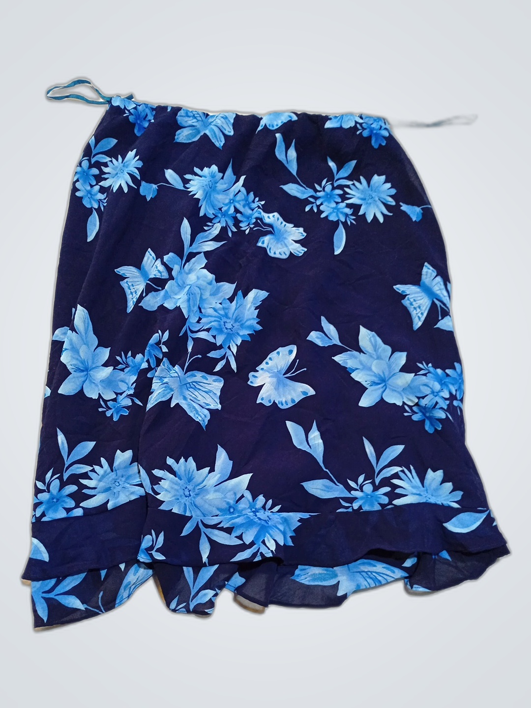 Blue Floral Skirt