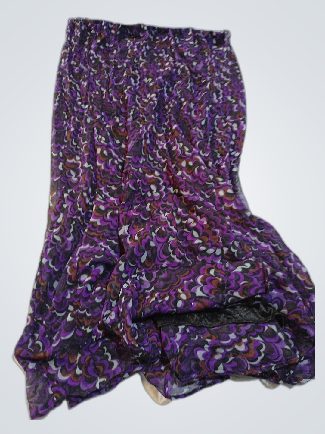 Jupe florale violette