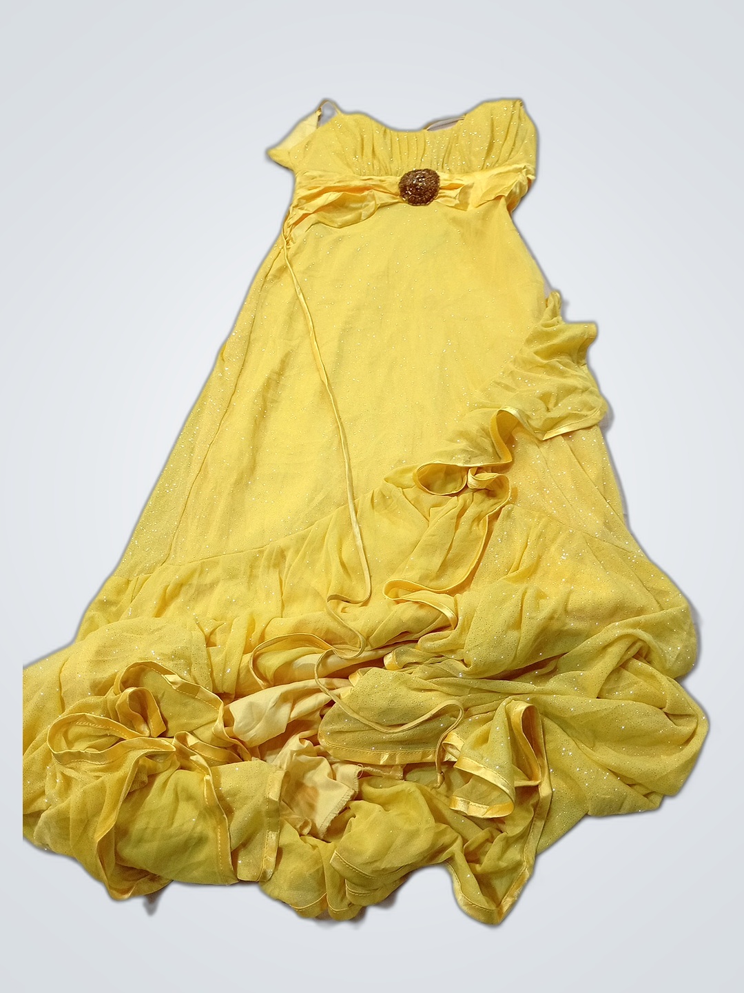 Vestido Amarelo com Babados