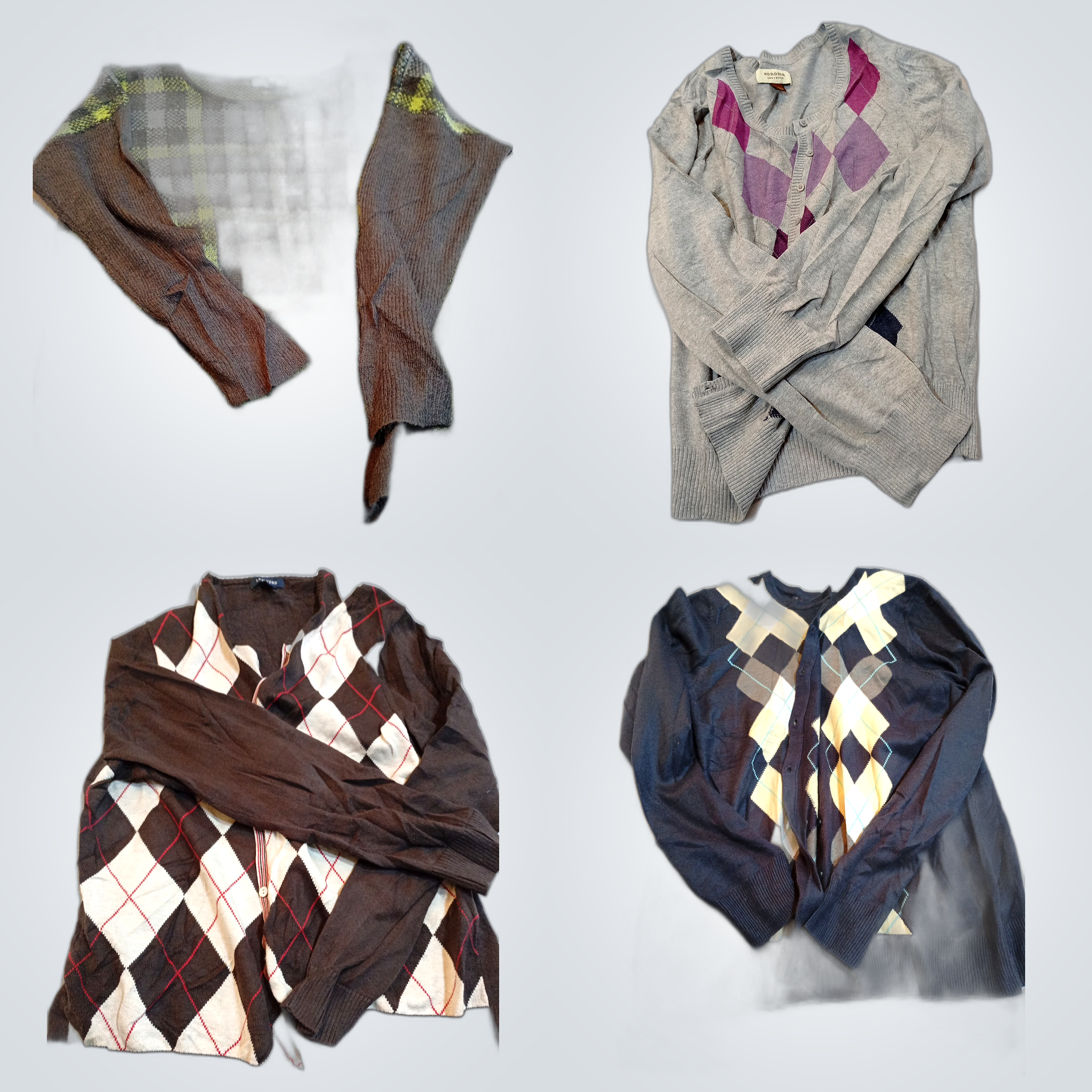 Argyle & Plaid Sweater Bundle - Kenar, Sonoma, Lan..