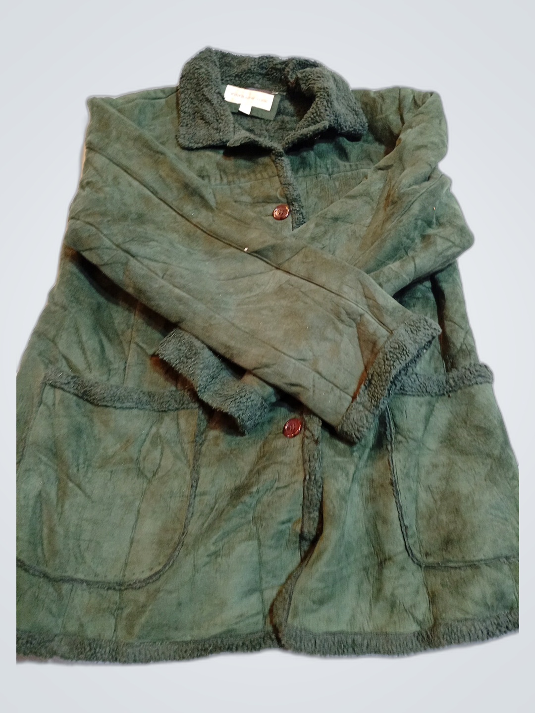 Jones New York Green Sherpa Jacket