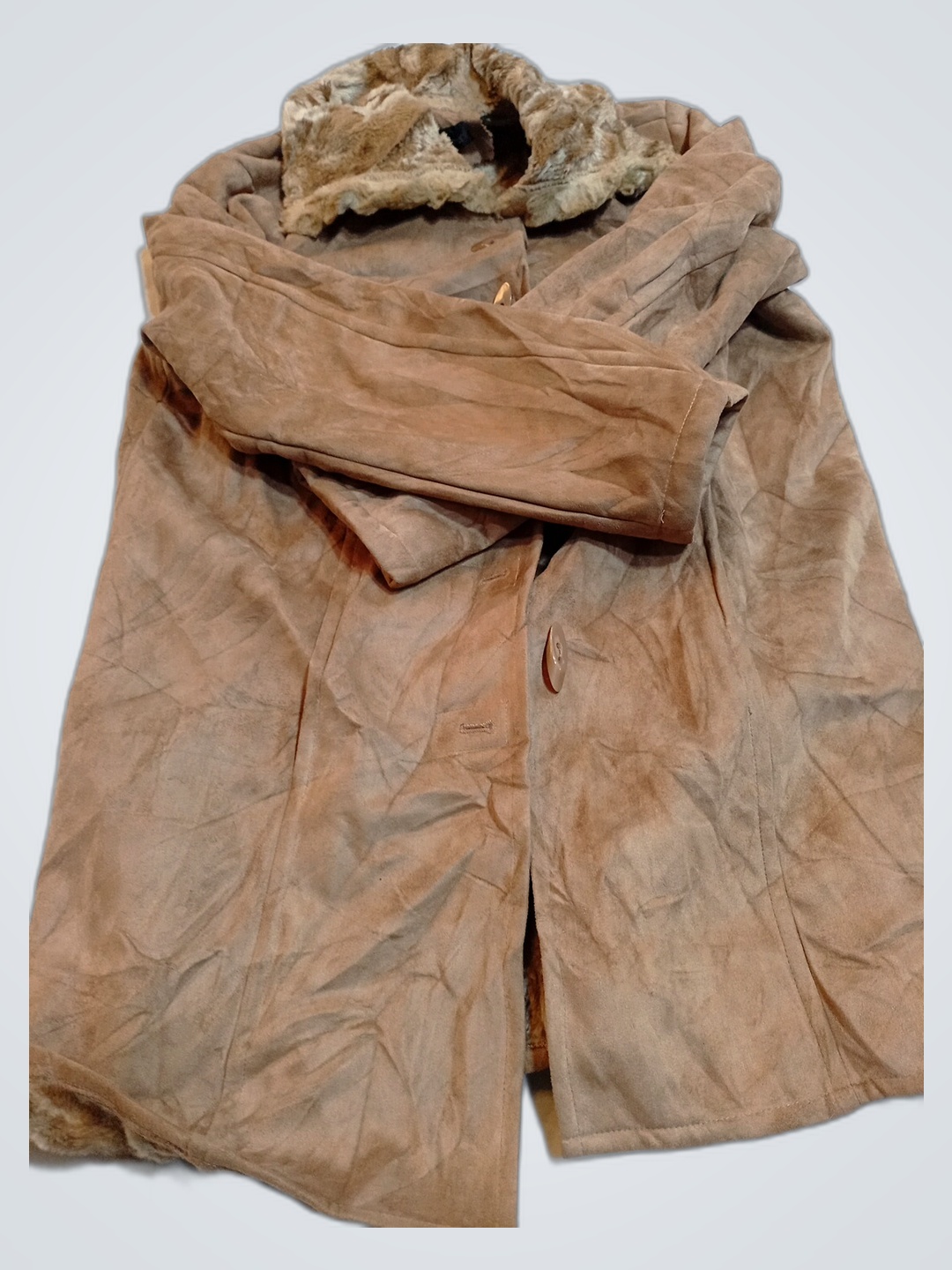 Northcrest Suede Jacket with Faux Fur Collar